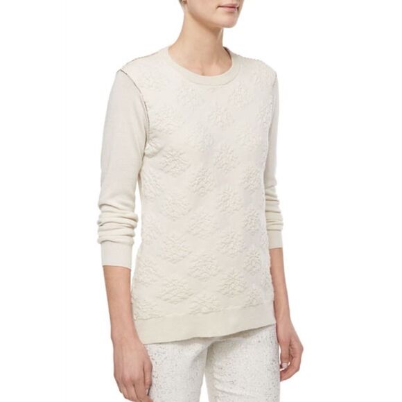 Lela Rose Textured Cashmere Sweater - Picture 1 of 11